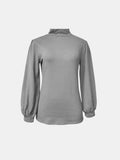 Full Size Mock Neck Long Sleeve T-Shirt - Trendsi - Flyclothing LLC