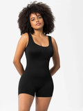 Scoop Neck Wide Strap Shaping Romper - Trendsi - Flyclothing LLC
