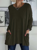 Full Size Round Neck Long Sleeve T-Shirt - Trendsi - Flyclothing LLC