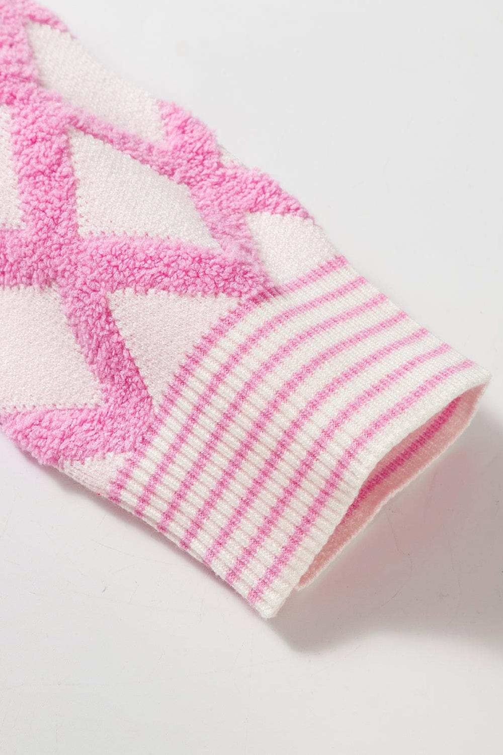 Geometric Open Front Long Sleeve Cardigan - Trendsi - Flyclothing LLC