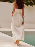 Devine Ruched Halter Neck Midi Dress - Trendsi - Flyclothing LLC