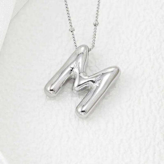 Copper Bubble Letter Pendant Necklace - Trendsi - Flyclothing LLC