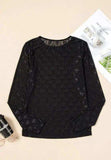 Bow Round Neck Long Sleeve Top - Trendsi - Flyclothing LLC