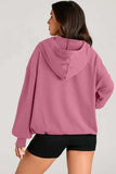Pocketed Half Zip Long Sleeve Hoodie - Trendsi - Flyclothing LLC