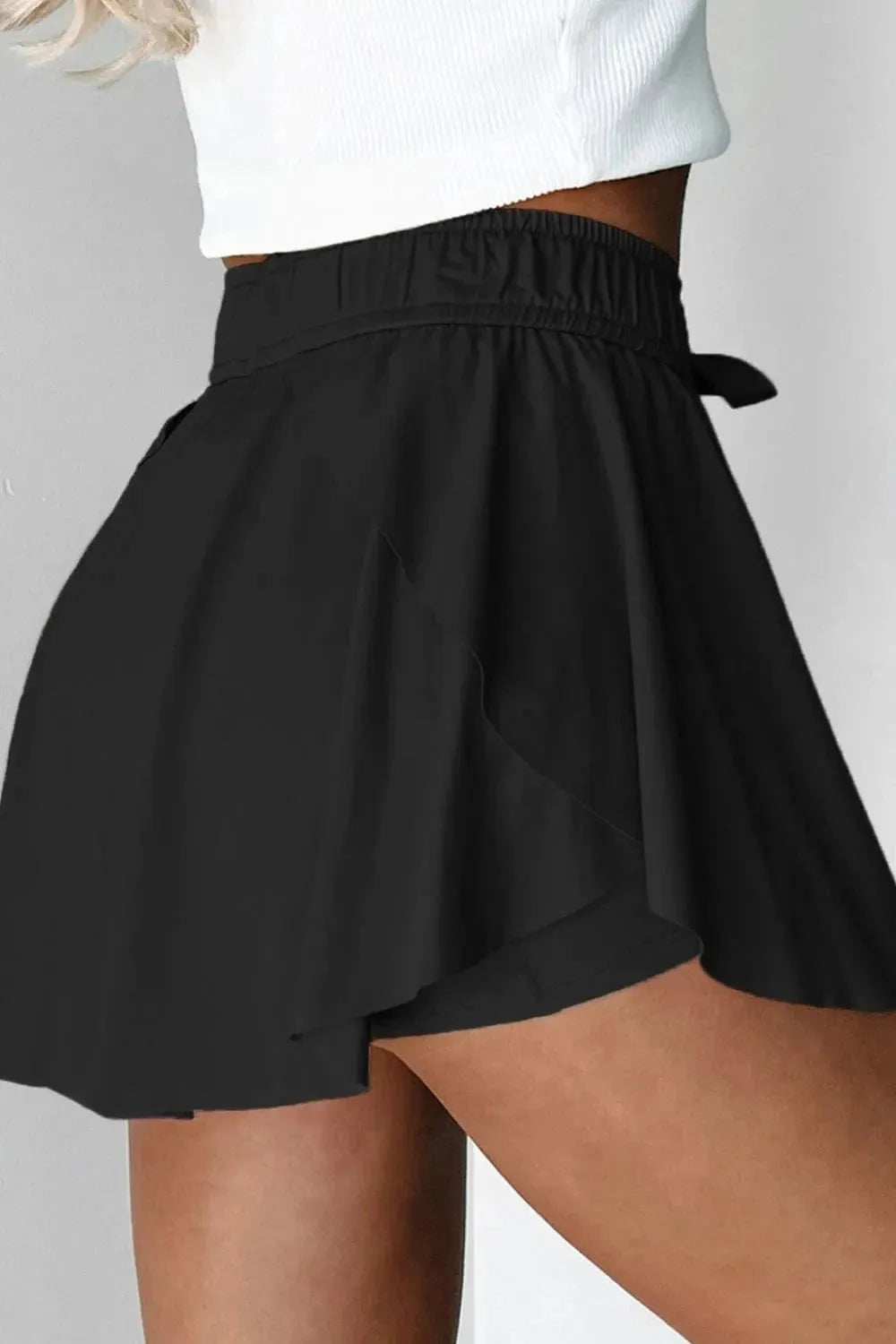 Drawstring Active Skorts - Trendsi - Flyclothing LLC