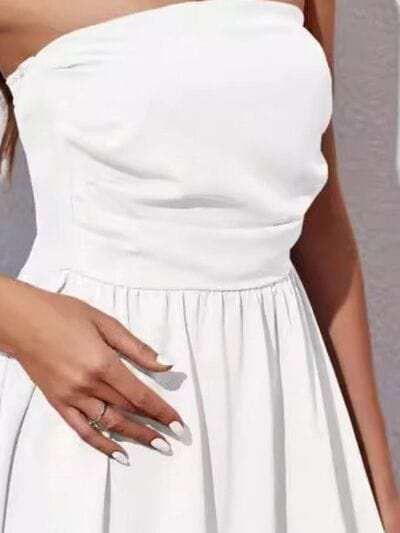 Ruched Tube Mini Dress - Trendsi - Flyclothing LLC