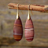 Natural Stone Waterdrop Shape Earrings - Trendsi - Flyclothing LLC