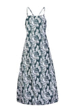 Slit Crisscross Printed Sleeveless Cami Dress - Trendsi - Flyclothing LLC
