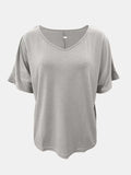 Full Size Scoop Neck Short Sleeve T-Shirt - Trendsi - Flyclothing LLC