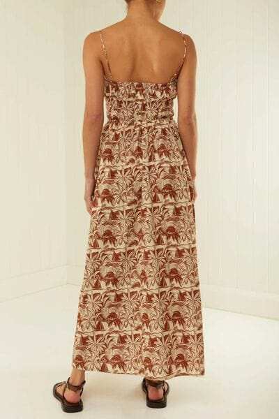 Printed Square Neck Cami Dress - Trendsi - Flyclothing LLC