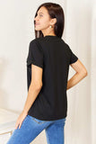 Simply Love Slogan Graphic Cuffed Sleeve T-Shirt - Trendsi - Flyclothing LLC