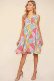 Haptics Full Size Babydoll Floral Patchwork Dress with Side Pockets - Trendsi - Flyclothing LLC