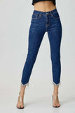 RISEN Full Size Embellished Mid Rise Crop Skinny Jeans - Trendsi - Flyclothing LLC