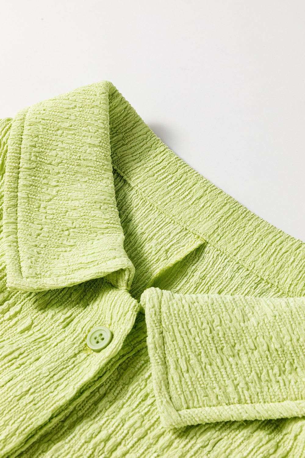 Textured Short Sleeve Patched Pocket Buttoned Romper - Trendsi - Flyclothing LLC