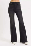 RISEN Full Size High Rise Flare Raw Cut Hem Jeans Plus Size - Trendsi - Flyclothing LLC