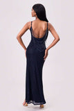 Split Sequin Backless Maxi Cami Dress - Trendsi - Flyclothing LLC