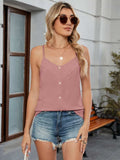 Decorative Button V-Neck Cami - Trendsi - Flyclothing LLC