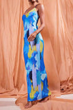 Backless Printed Maxi Cami Dress - Trendsi - Flyclothing LLC