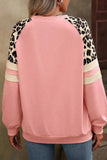 Leopard Round Neck Long Sleeve Sweatshirt - Trendsi - Flyclothing LLC
