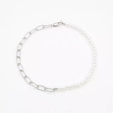 Pearl & Chain Link Necklace - Trendsi - Flyclothing LLC