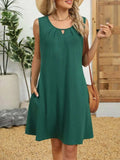 Round Neck Sleeveless Dress - Trendsi - Flyclothing LLC