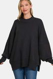 Zenana Side Sit Oversize Sweater - Trendsi - Flyclothing LLC