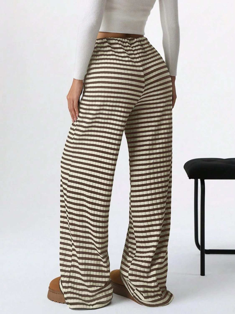 Tied Striped Wide Leg Pants - Trendsi - Flyclothing LLC
