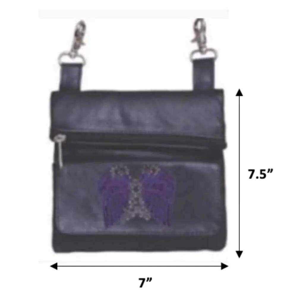 Cowhide Ladies Clip-On Biker Bag - Unik Just for Bikers - Flyclothing LLC