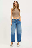 RISEN Slouchy Cropped Barrel Jeans - Trendsi - Flyclothing LLC