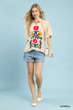 Umgee Embroidered Boho Puff Sleeve Blouse - Trendsi - Flyclothing LLC