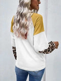 Twisted Color Block Round Neck Long Sleeve T-Shirt - Trendsi - Flyclothing LLC