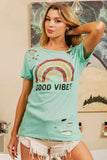 BiBi Cotton Slub Laser Top American Cow Boy Graphic - Trendsi - Flyclothing LLC