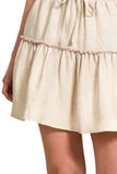 Zenana Tencel Washed Tiered Mini Skirts - Trendsi - Flyclothing LLC
