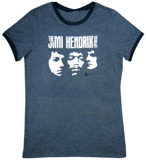 Jimi Hendrix Womens Ringer Tee - Jimi Hendrix - Flyclothing LLC
