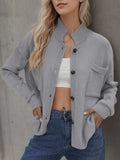 Button Up Long Sleeve Cardigan - Trendsi - Flyclothing LLC