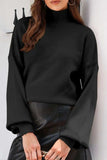 Mock Neck Dropped Shoulder Sweater - Trendsi - Flyclothing LLC