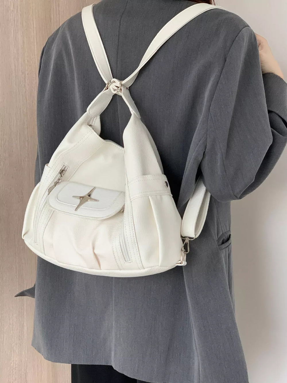 Adjustable Strap Star Decor Convertible Crossbody Bag - Trendsi - Flyclothing LLC