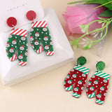 Christmas Holiday Santa Dangle Earrings - Trendsi - Flyclothing LLC