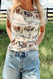 Western Fashion Mustang River Printed Mesh T Shirt - Trendsi - Flyclothing LLC