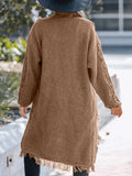 Fringe Open Front Long Sleeve Cardigan - Trendsi - Flyclothing LLC