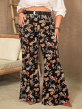Plus Size Wide Leg Printed Pants - Trendsi - Flyclothing LLC