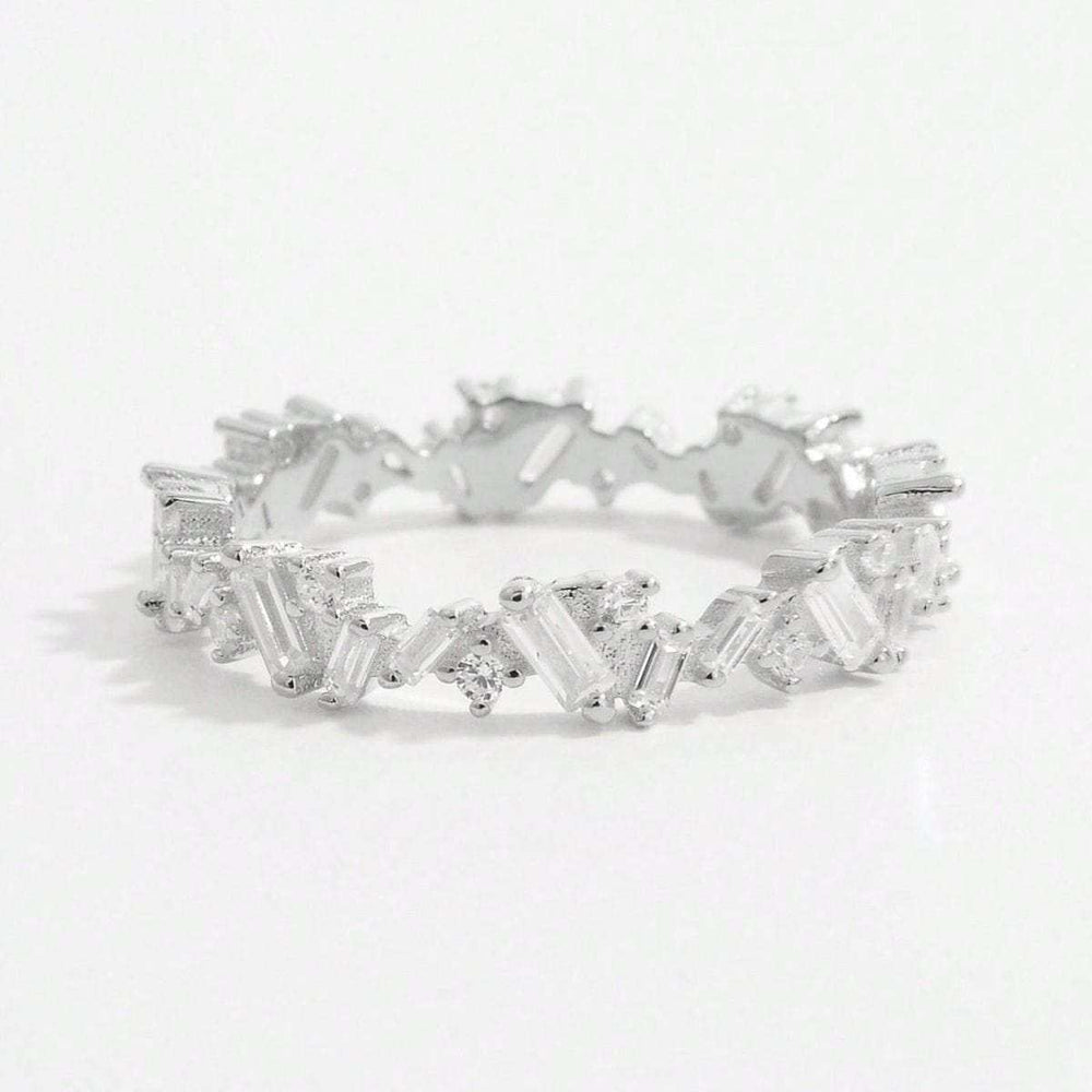 925 Sterling Silver Inlaid Zircon Ring - Trendsi - Flyclothing LLC