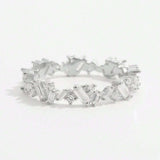 925 Sterling Silver Inlaid Zircon Ring - Trendsi - Flyclothing LLC