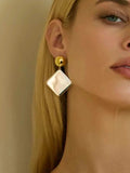 Square Shape Drop Earrings - Trendsi - Flyclothing LLC
