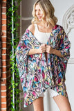 Heimish Full Size Multi Color Snake Open Cardigan Plus Size - Trendsi - Flyclothing LLC
