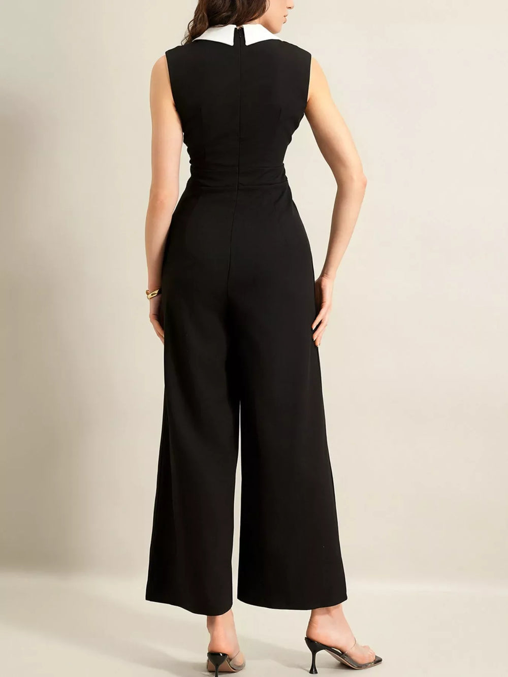 Sleeveless Wide Leg Jumpsuit - Trendsi - Flyclothing LLC