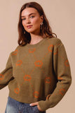 SO ME Pumpkin Rhombus Halloween Thanksgiving Sweater - Trendsi - Flyclothing LLC