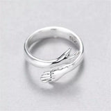 925 Sterling Silver Hug Bypass Ring - Trendsi - Flyclothing LLC