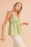 Aemi + Co Sweetheart Neck Ruffled Strap Top - Trendsi - Flyclothing LLC
