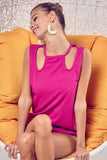 BiBi Rib Knit Shoulder Cut Out Detaied Top - Trendsi - Flyclothing LLC